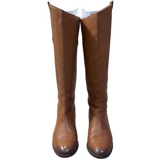 Sam Edelman Penny Leather Riding Boots Size 8 Whiskey Regular Calf Brown - Picture 2 of 12